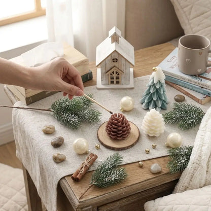 Christmas scented candle in the shape of a pine cone