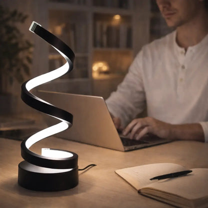 Modern and creative spiral LED table lamp