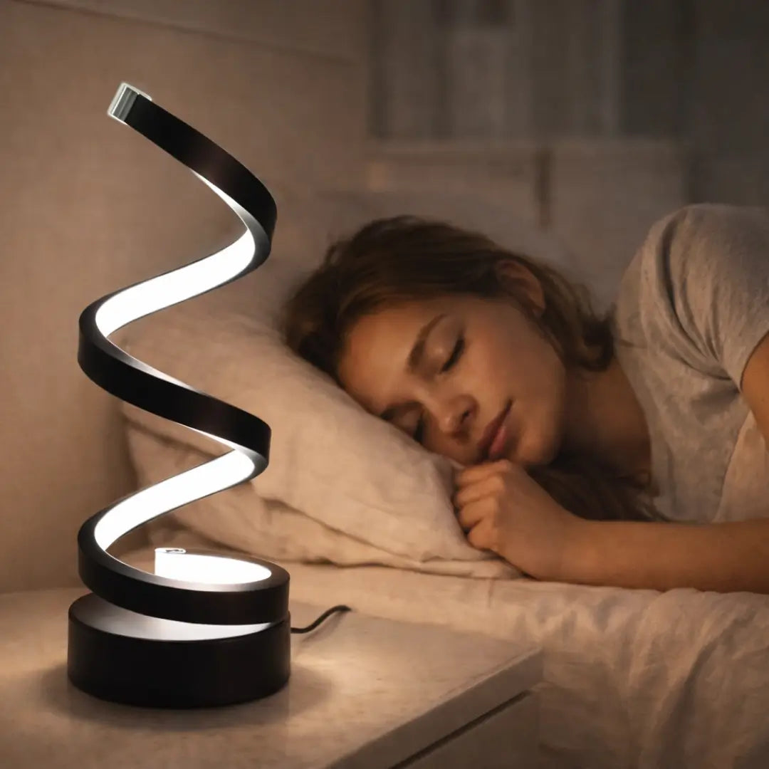 Modern and creative spiral LED table lamp